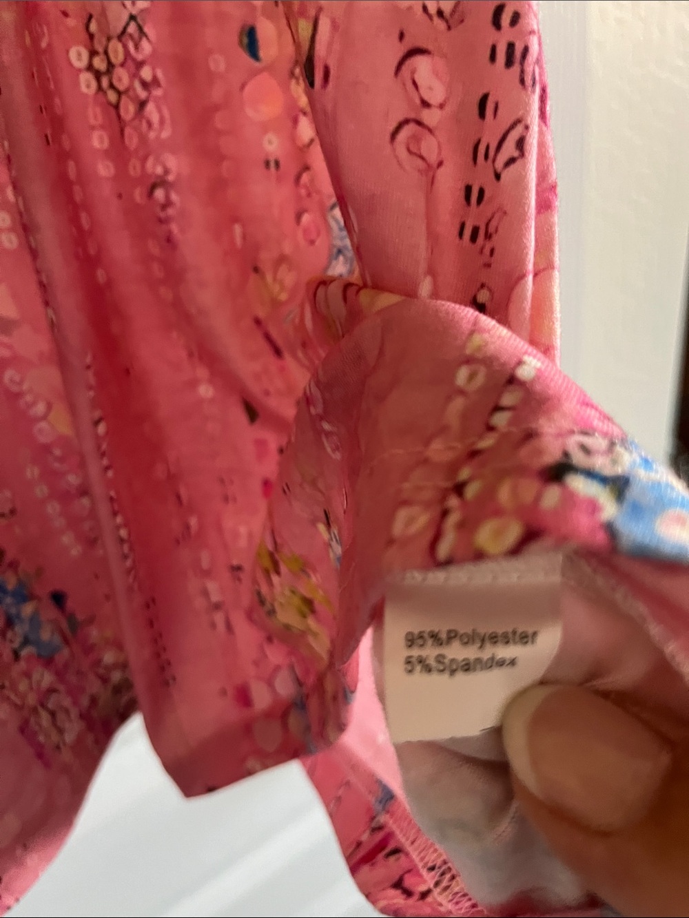 Pink Printed V-Neck Tank Top - Picture 4 of 6